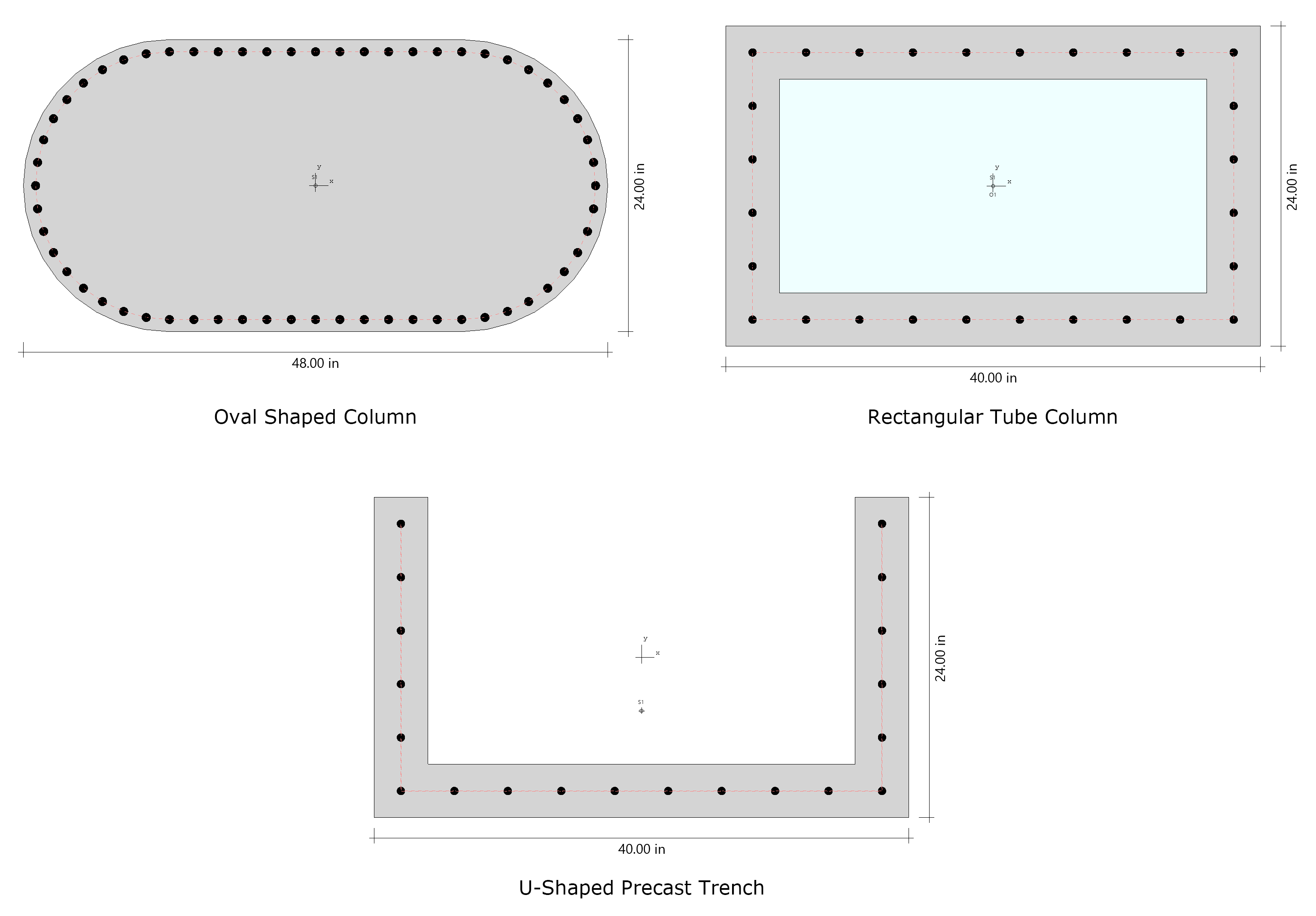 Irregular Shape Column Sections - Investigation Mode